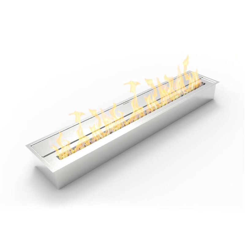 Brenner Andezeno, Kochfeld, Heizelement, Verbrenner, Made in Italy, 19x92 h10 cm, Silber - Dmora