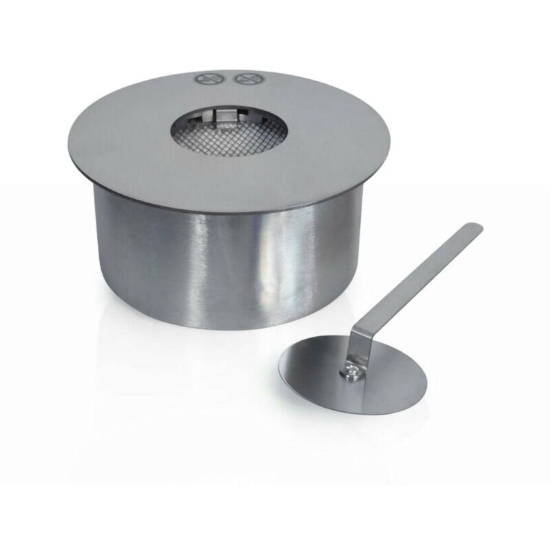 Dmora - Brenner Annicco, Kochfeld, Heizelement, Verbrenner, Made in Italy, 25x25 h10 cm, Grau