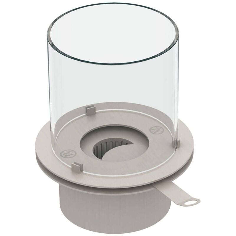 Brenner Ardore, Kochfeld, Heizelement, Verbrenner, Made in Italy, 25x25 h31 cm, Grau und Transparent - Dmora