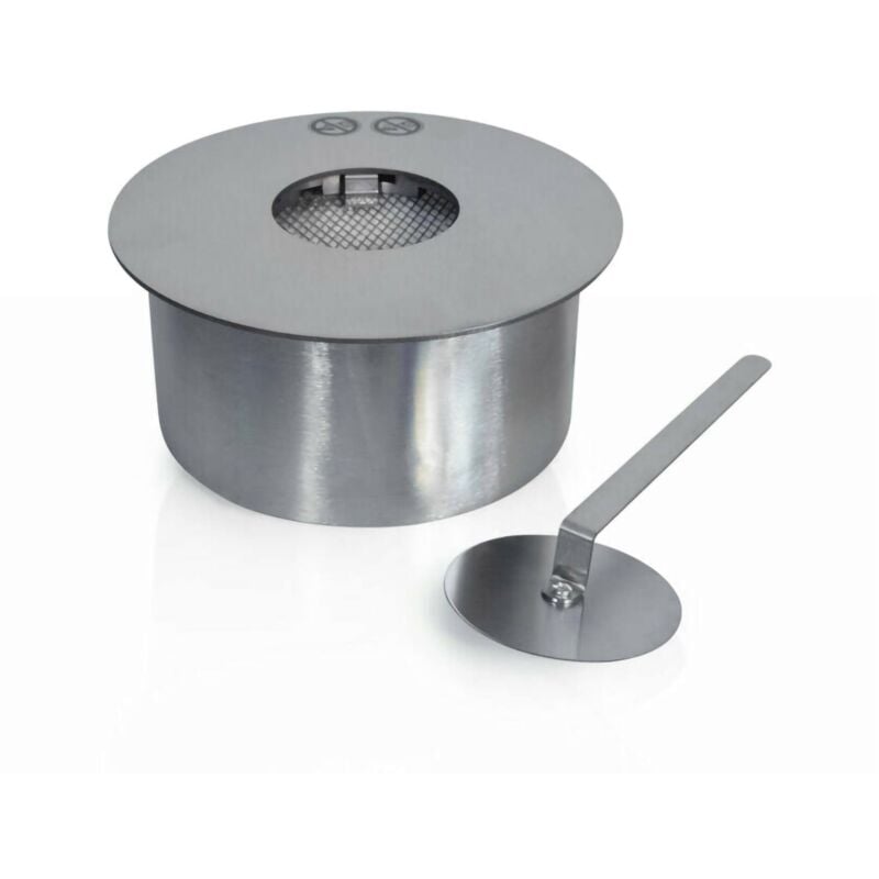 Dmora - Brenner Dschiavon, Kochfeld, Heizelement, Verbrenner, Made in Italy, 25x25 h10 cm, Grau