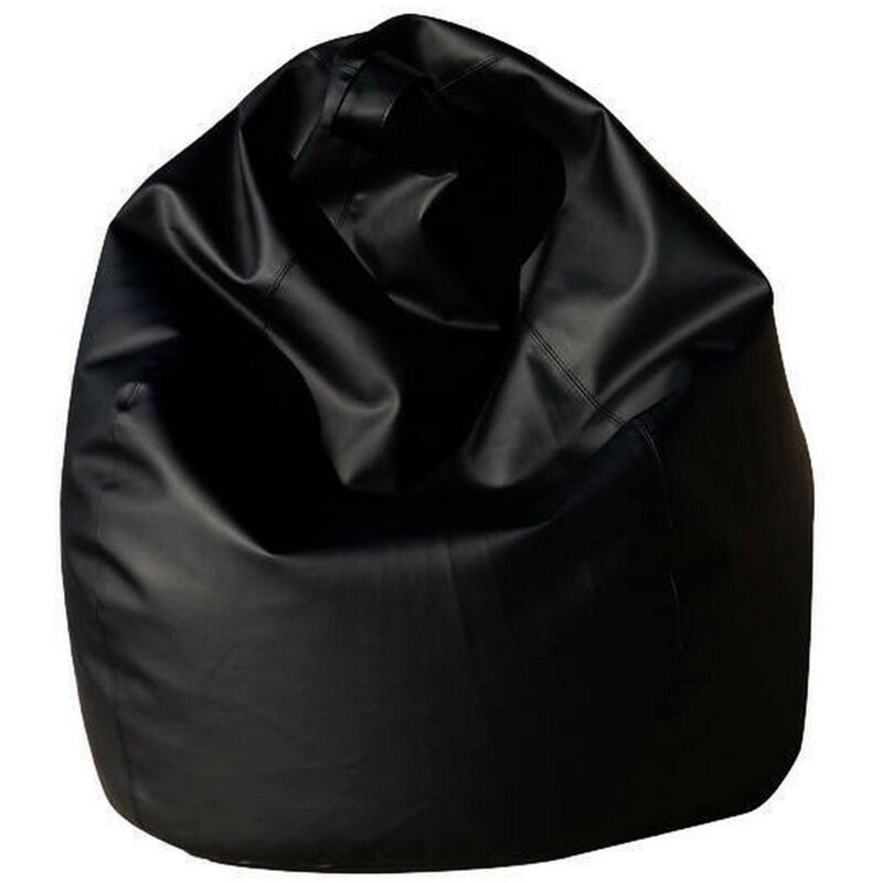 Einfarbiger Sitzsack, schwarze Farbe, Maße 80 x 120 x 80 cm - Talamo Italia