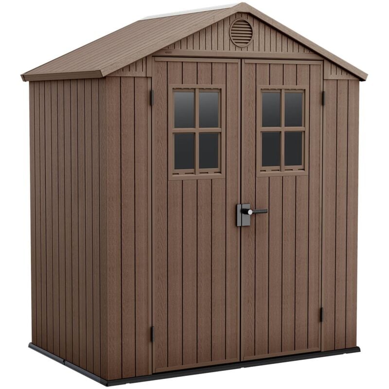 Gartenhaus Lagundo, Gartenhütte, Gartenhaus, Werkzeugschuppen, 190x122 h221 cm, Braun - Dmora