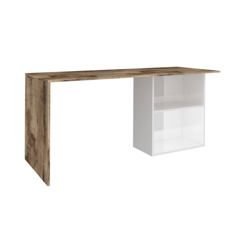 Schreibtisch Dmait, Linearer Schreibtisch mit PC-Halterung, Mehrzweck-Bürotisch, platzsparender Schreibtisch, 100 % Made in Italy, 110 x 50 x 75 cm,