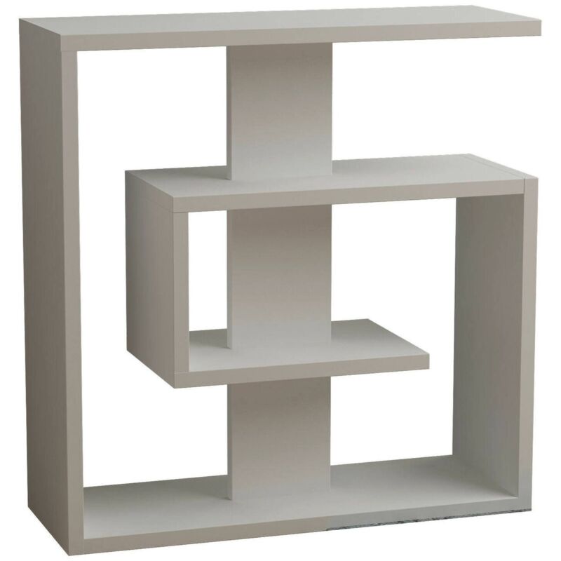 Wohnzimmertisch Rumbia, Niedriger Wohnzimmertisch, Kaffeeregal, Couchtisch für Sofa, 55x20 h57 cm, Weiß - Dmora