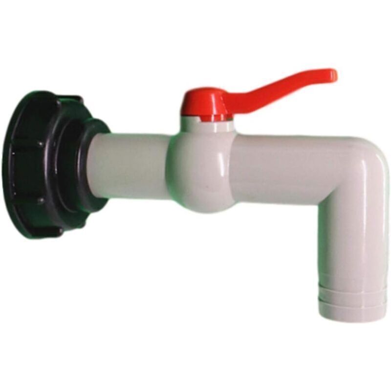 DN40/50 Kunststoff-Wasserhahnanschluss, 32 mm Auslass, 90°-IBC-Ablaufadapter, IBC-zu-Tank-Adapter, Wasserhahnauslass, Tank