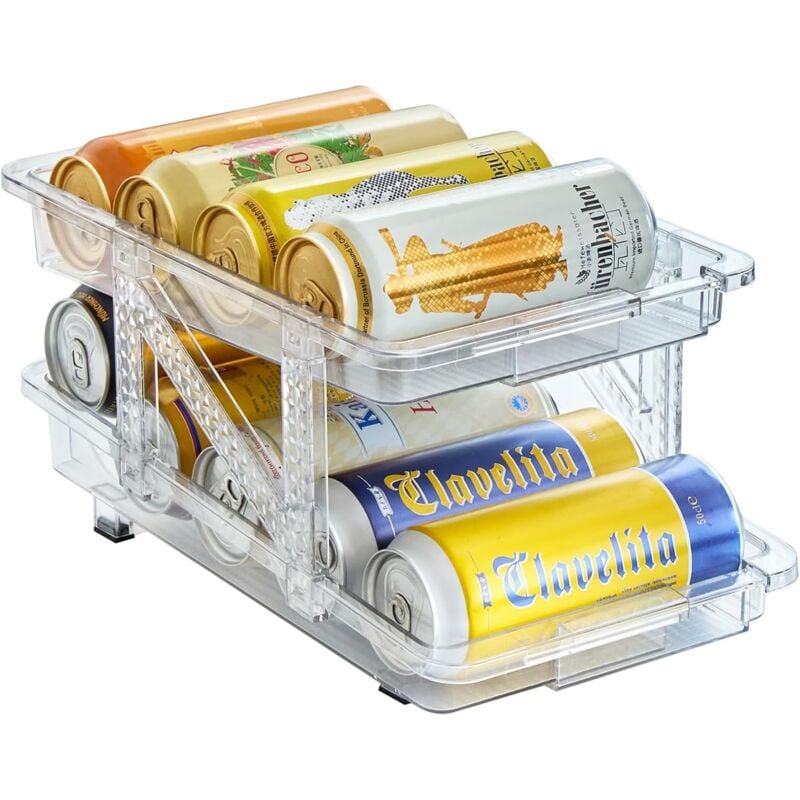 Dolaso - Kühlschrank-Organizer, faltbarer Dosenspender, Dosenspender, erweiterbarer Dosenhalter, Getränke-Organizer für Kühlschrank-Dosenspender