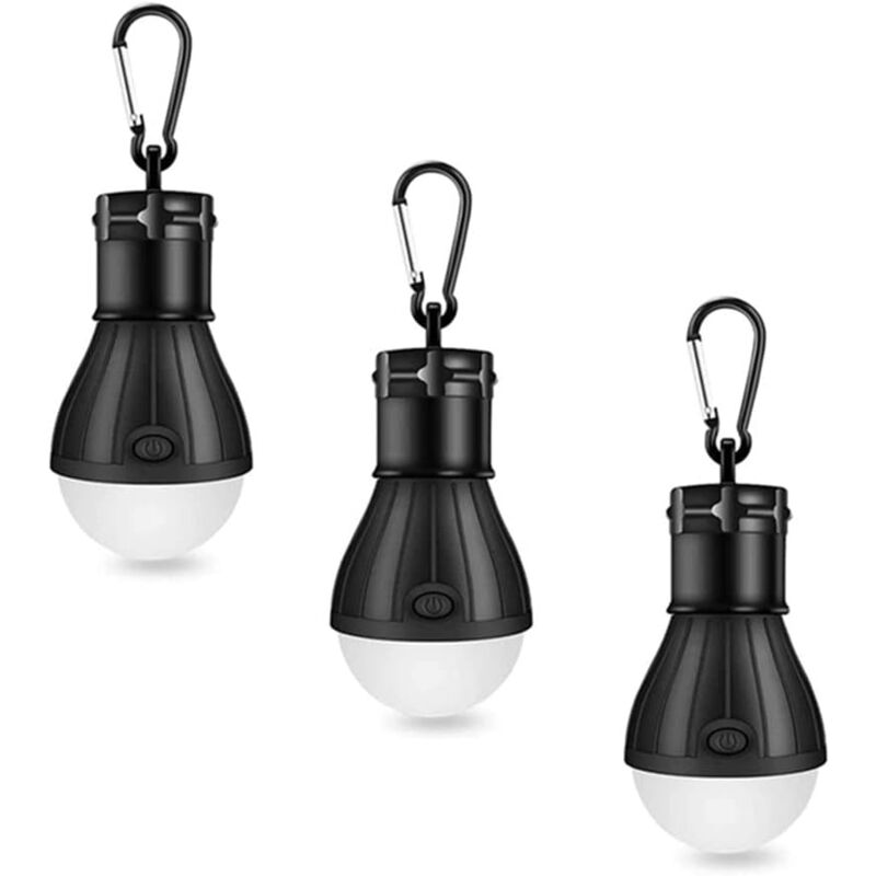 Dolaso - LED-Camping-Laterne – Camping-Laterne – Notlicht mit Karabiner – wasserdicht – tragbar – für Camping, Abenteuer, Angeln, Notfall,