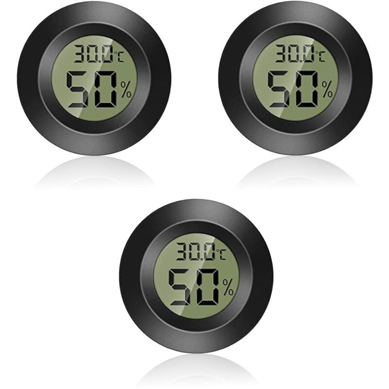 Dolaso - Thermometer – Mini-Hygrometer, Mini-Hygrometer-Thermometer, Mini-Digital-Hygrometer, rundes Thermometer, Innen-Außen-Thermometer, -50 °c +70