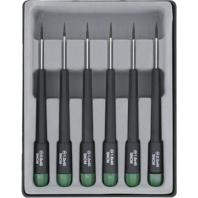 Donau Elektronik - Elektronik- u. Feinmechanik Schraubendreher-Set 6teilig Schlitz