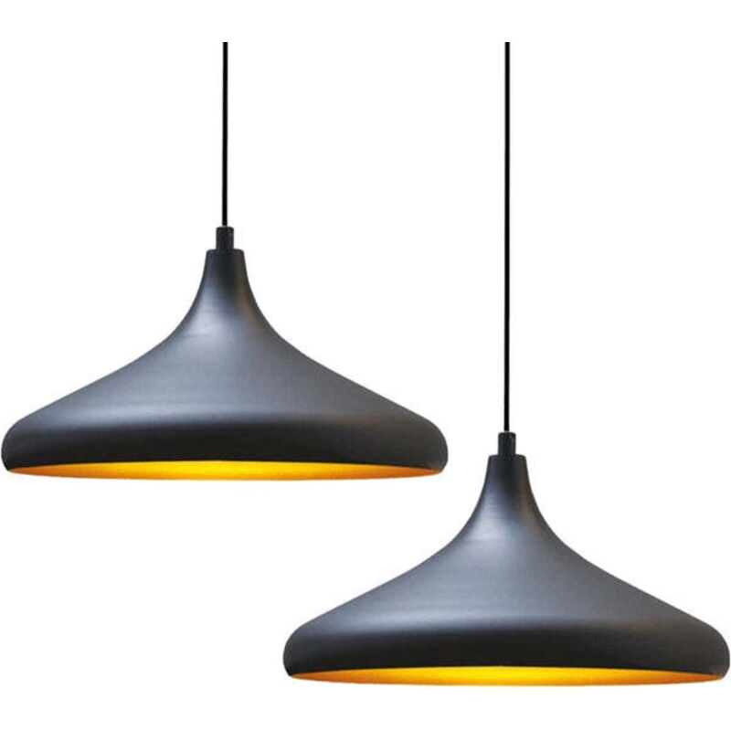 Schwarze Doppel-Kronleuchter-Pendelleuchte – Vintage-Kronleuchter mit E27-Sockel für Wohnzimmer, Schlafzimmer oder Esszimmer