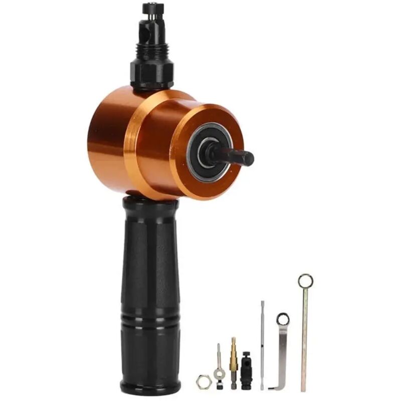 Doppelkopf-Blechnibbler für Bohrmaschine und 360-Grad-Drehkreis-Geradschnittnibbler