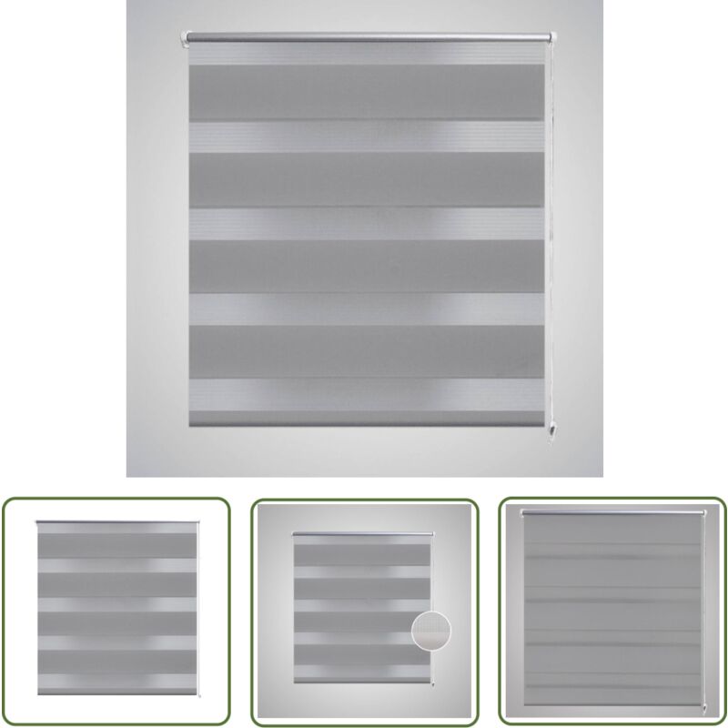 The Living Store - Doppelrollo 120 x 230 cm grau - Doppelrollo - Lichtmanagement - Sicht Schutz - Raffstore - Gardine