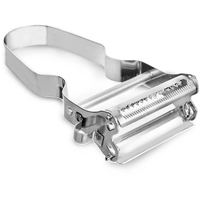 Doppelter Julienne-Schäler aus Stahl, Schäler, Küchenmesser für Gemüse und Obst