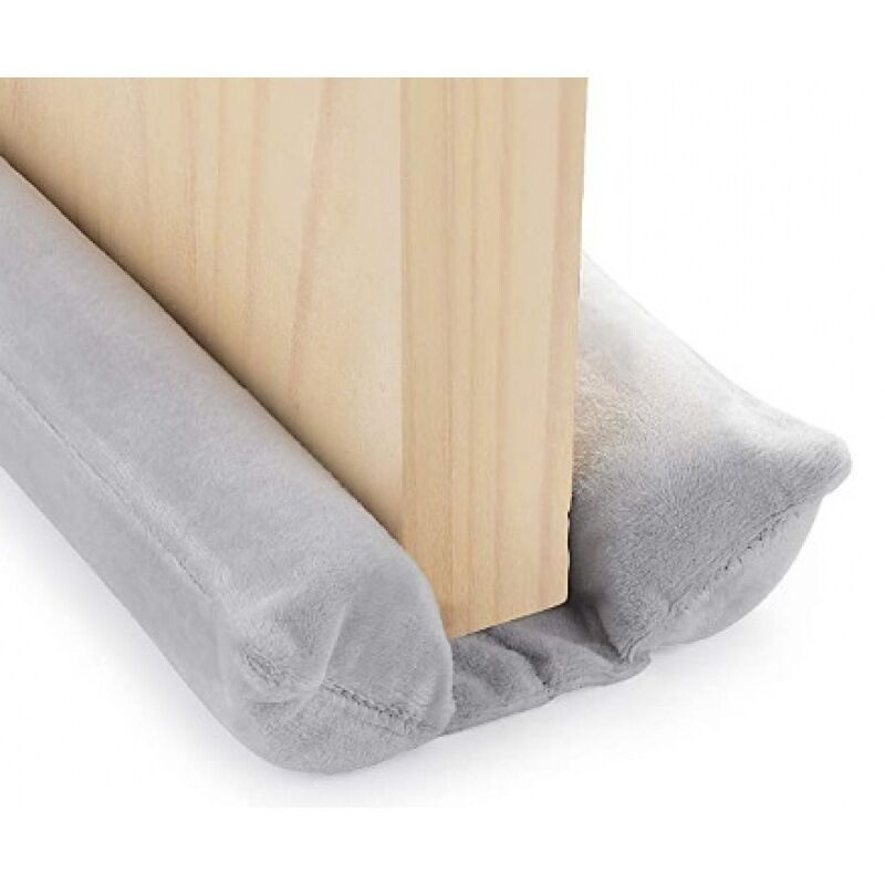 Jalleria - Doppelter Zugluftstopper 80 cm für Türen - Tür-Zugluftstopper zum Schutz - Graue Türunterdichtung - Tür-Zugluftstopper gegen Zugluft und