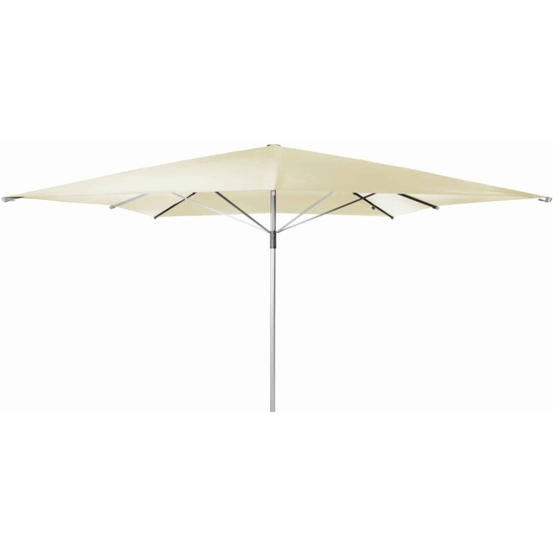Gastronomie Sonnenschirm 'Braumeister' 400 x 400 cm, natur, ohne Volant, Bezug aus 100% Polyester, Gestell aus Aluminium, 17,1 kg Gastronomie