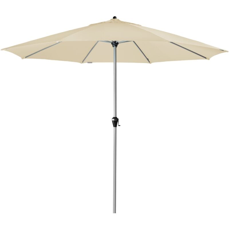 Sonnenschirm / Kurbelschirm 'Active Kurbel 380', ø 380 cm, natur, Bezug aus 100% Polyester, Gestell aus Aluminium, 11,9 kg Sonnenschirm /