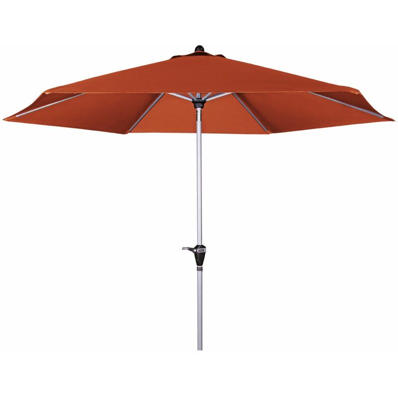 Sonnenschirm / Kurbelschirm 'Active Kurbel 380', ø 380 cm, terracotta, Bezug aus 100% Polyester, Gestell aus Aluminium, 11,9 kg Sonnenschirm /