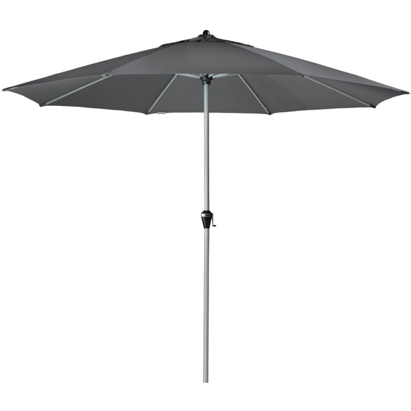 Sonnenschirm / Kurbelschirm 'Active Kurbel 380', ø 380 cm, anthrazit, Bezug aus 100% Polyester, Gestell aus Aluminium, 11,9 kg Sonnenschirm /