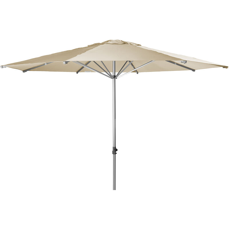 Sonnenschirm/ Großschirm 'Alu Expert Teleskop' ø 4,00 m, natur, ohne Volant, Bezug aus 100% Polyester, Gestell aus Aluminium, 17,1 kg Sonnenschirm /
