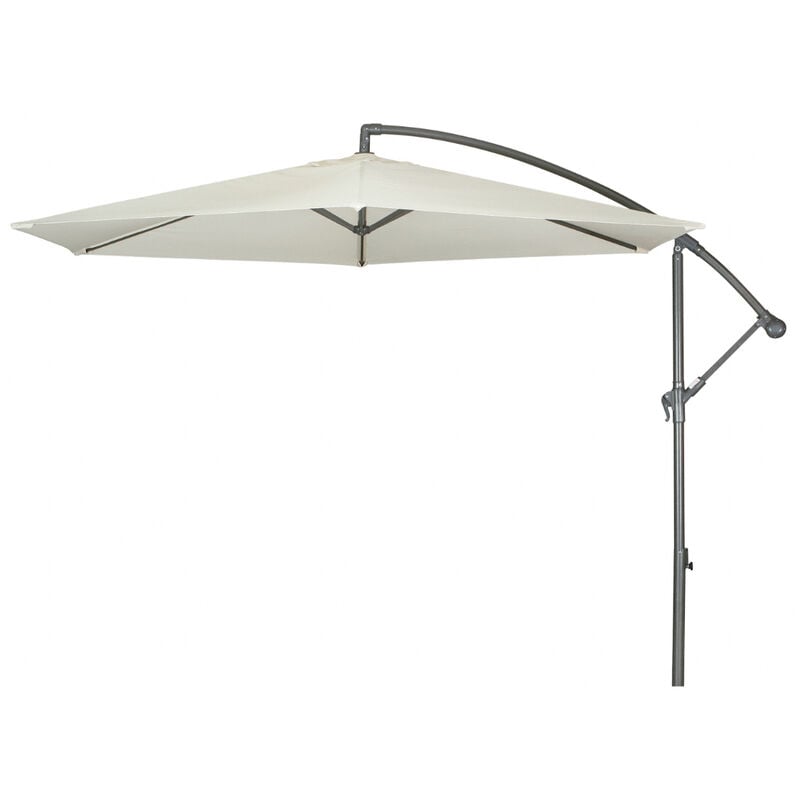 Doppler Sonnenschirm / Ampelschirm 'Panda Banana Eco 300', Ø 3,0 m, natur, Bezug aus 100% Polyester, Gestell aus Aluminium, 10,7 kg Sonnenschirm /