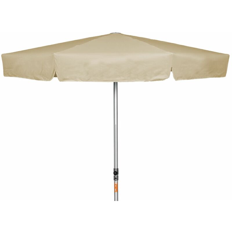 Sonnenschirm/ Großschirm 'Alu Expert Teleskop' ø 4,00 m, natur, mit Volant, Bezug aus 100% Polyester, Gestell aus Aluminium, 17,1 kg Sonnenschirm /