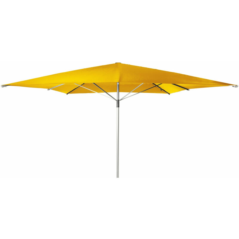 Sonnenschirm/ Großschirm 'Telestar' 400 x 400 cm, gelb, ohne Volant, Bezug aus 100% Polyester, Gestell aus Aluminium, 25 kg Sonnenschirm / Großschirm