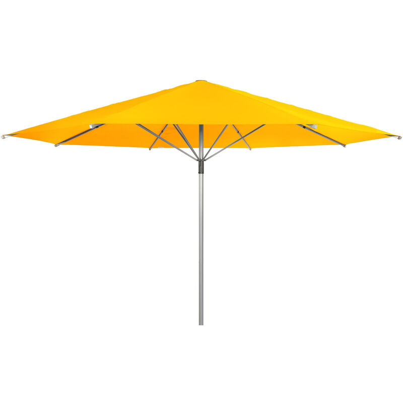 Sonnenschirm/ Großschirm 'Telestar' ø 5,00 m, gelb, ohne Volant, Bezug aus 100% Polyester, Gestell aus Aluminium, 25 kg Sonnenschirm / Großschirm