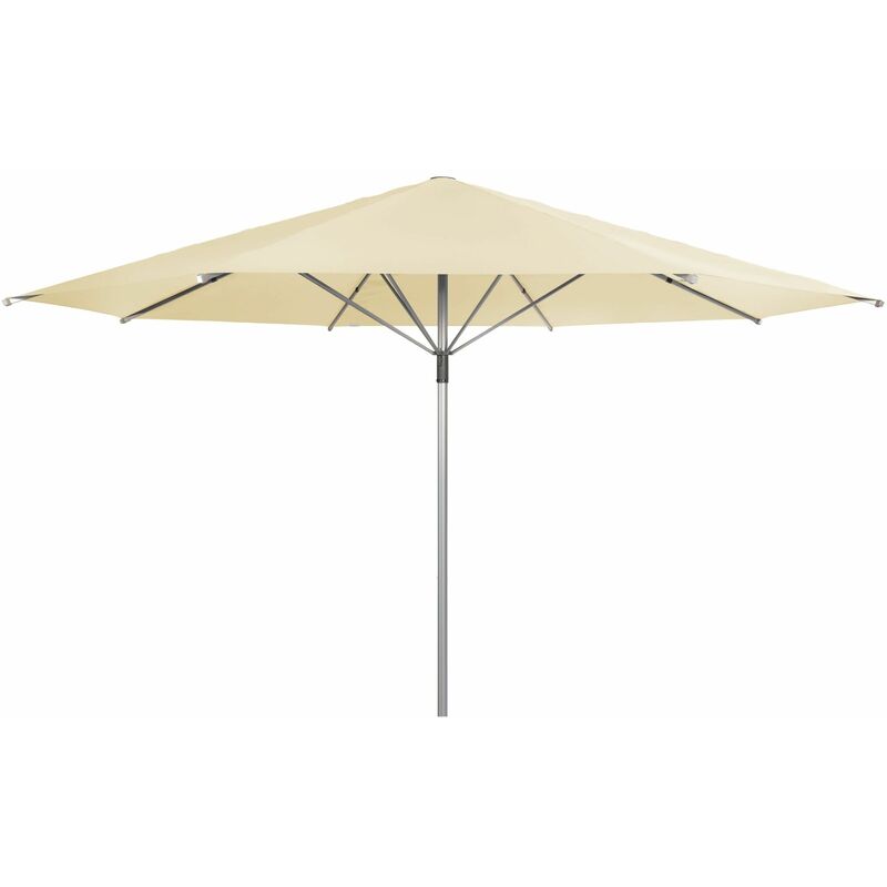 Sonnenschirm/ Großschirm 'Telestar' ø 5,00 m, natur, ohne Volant, Bezug aus 100% Polyester, Gestell aus Aluminium, 25 kg Sonnenschirm / Großschirm