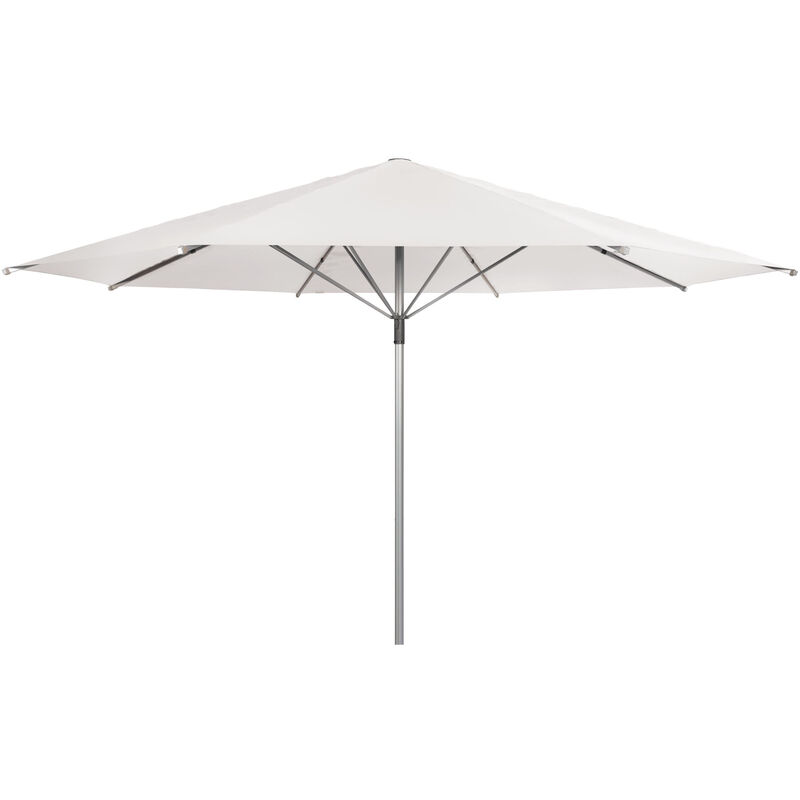 Sonnenschirm/ Großschirm 'Telestar' ø 5,00 m, weiß, ohne Volant, Bezug aus 100% Polyester, Gestell aus Aluminium, 25 kg Sonnenschirm / Großschirm