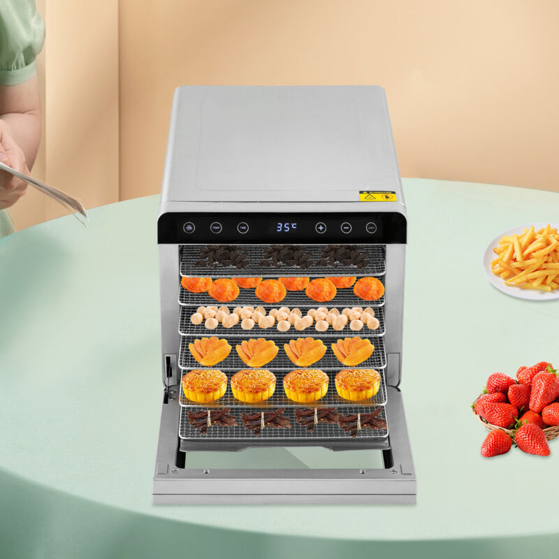 Dörrautomat Dehydrator 6 Tabletts Dörrapparat Edelstahl 700W Trocknen