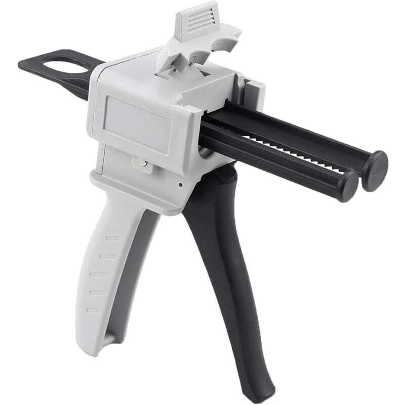 Dosierpistole, 50-ml-Epoxidharz-Dosierpistole, AB-Epoxidharz-Klebepistole mit Griff und Applikator für 2:1-Klebstoffmischung,
