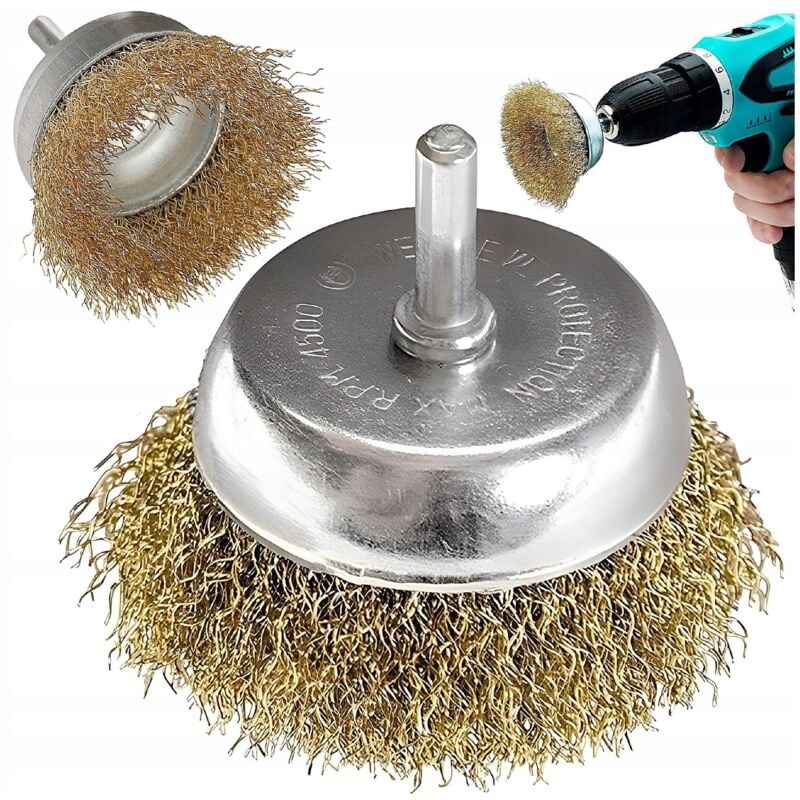 Drahtbürste für Bohrmaschine, Schraubendreher mit dichtem Schaft 40 mm