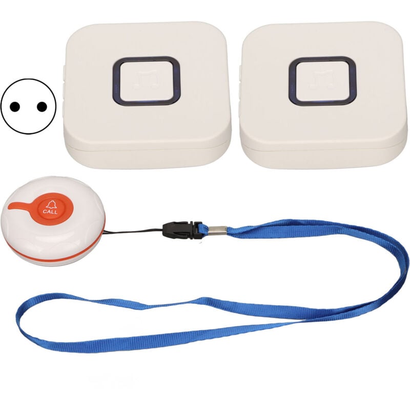 Drahtloser Pager für Pflegekräfte, Fernübertragung, Überwachung der Altenpflege, Rufknopf für das Schwesternrufsystem, 100–240-V-EU-Stecker