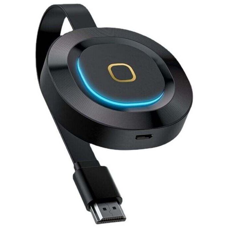 Drahtloser WLAN-Display-Adapter – 5 GHz + 2,4 GHz WLAN-Display-Empfänger – 4K-WLAN-Display-Adapter, kompatibel mit Android/iOS/PC/TV/Monitor, Schwarz