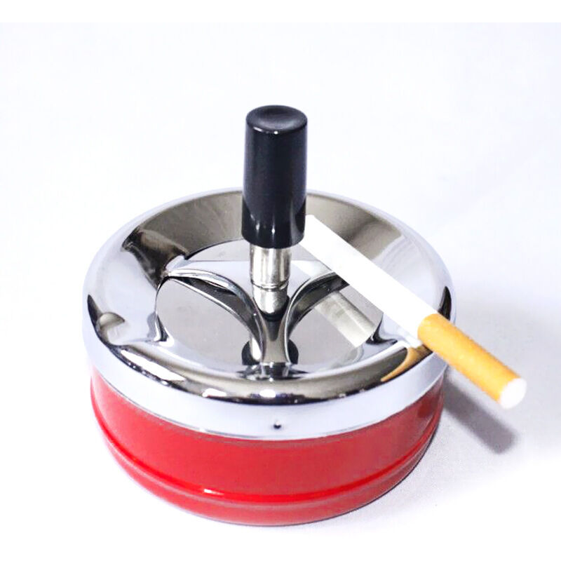Drehbarer Aschenbecher mit Bogenform – rot – Durchmesser: 9,5 cm