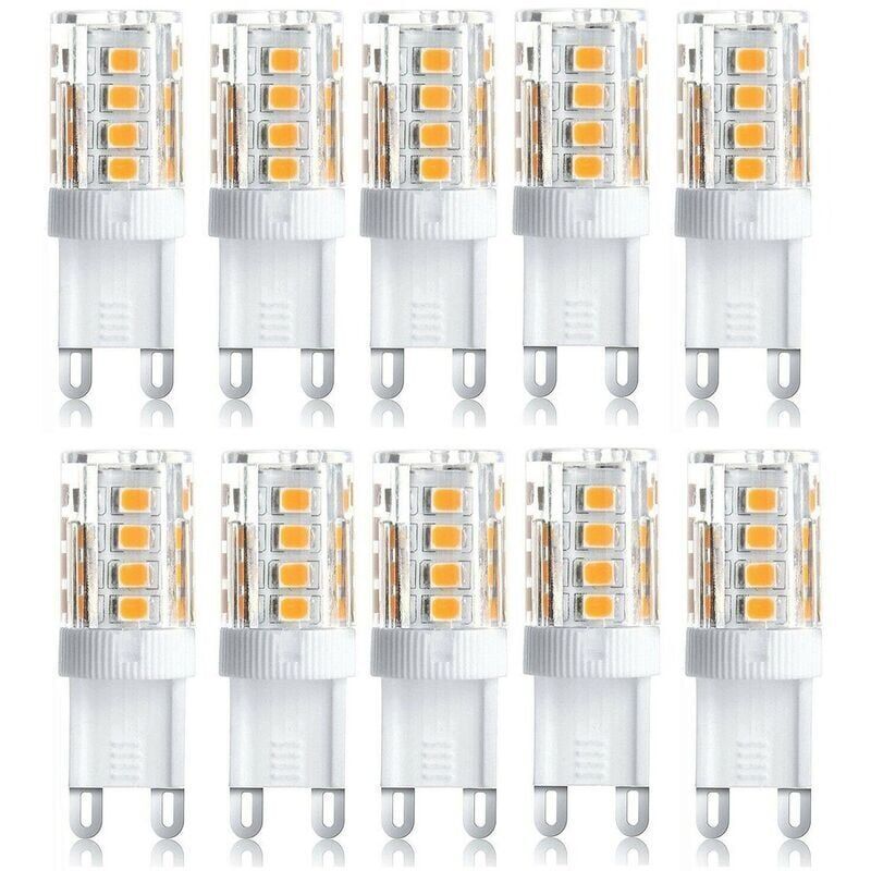 10er-Pack LED-Strahler, dekorative LED-Leuchten, G9-LED-Lampen, 5 W warmweiß/kaltweiß, energiesparende LED-Lampen, Ersatz für Halogenlampen, 230 V