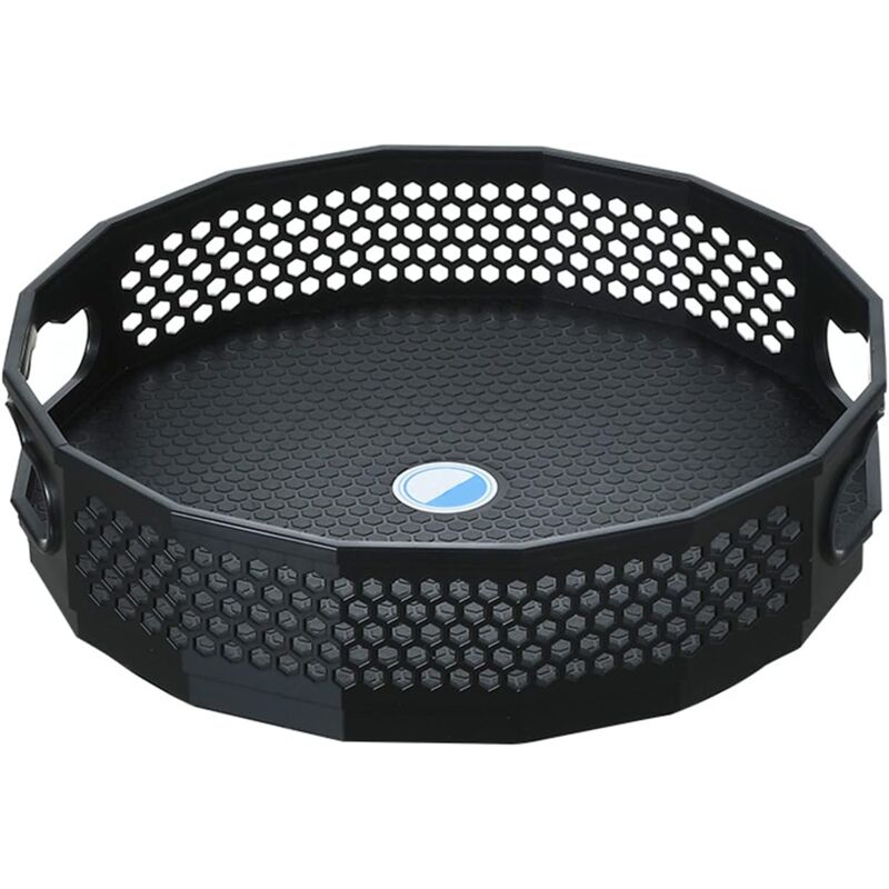 Drehbares Tablett, drehbare Gewürzaufbewahrung aus Kunststoff für Gewürze, Küchenaufbewahrung, drehbares Küchenschrank-Tablett, drehbares