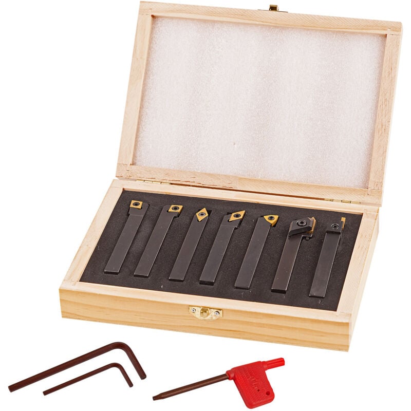 Dema - Drehmeißel / Drehstahl Set Drehmeißelsatz 7-tlg 12x12 mm für Drehbank