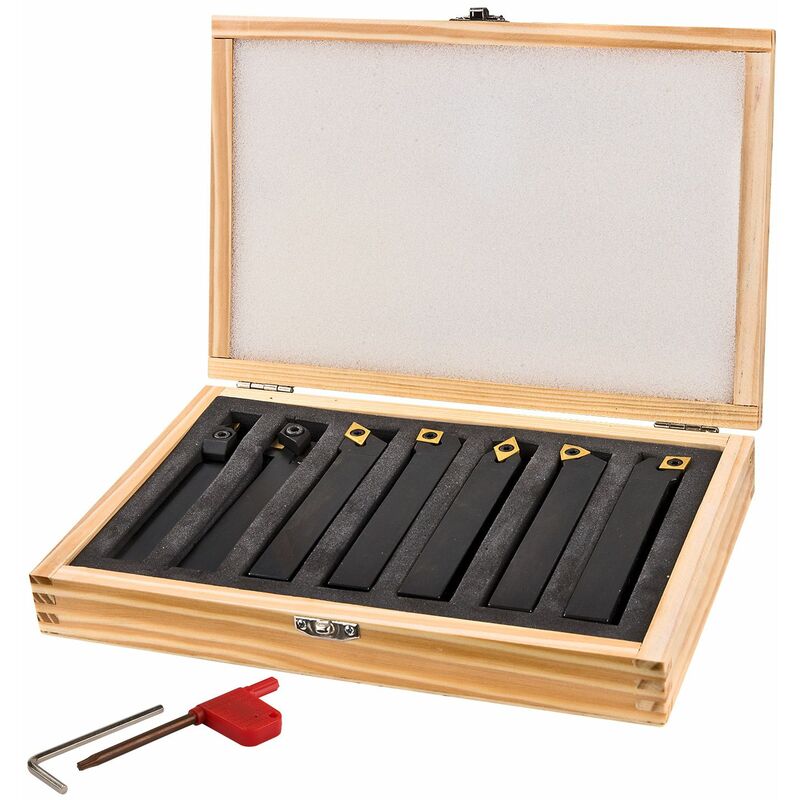 Dema - Drehmeißel Drehstahl Set Drehmeißelsatz 7-tlg 16 mm für Drehbank