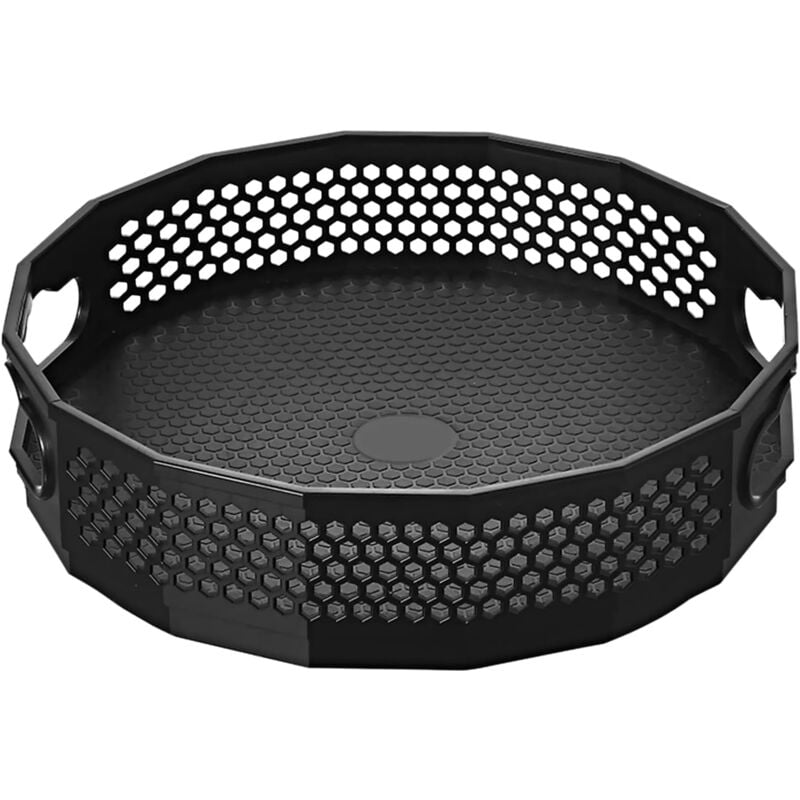 Drehteller, drehbares Gewürzregal aus Kunststoff für Gewürze, Gewürze, Küchenaufbewahrung, Küchenschrank-Drehteller, Gewürz-Drehteller (30 x 10 cm, l)