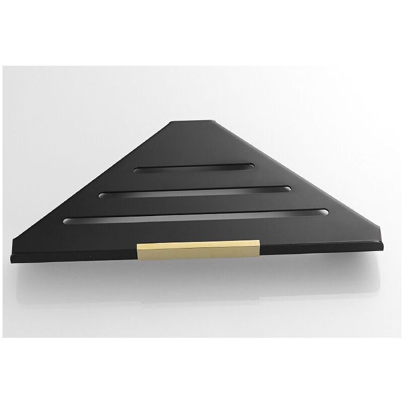 Schwarz Badezimmer Edelstahl Dreieckige Dusche Korb Freies Stanzen Ecke Dusche Regal