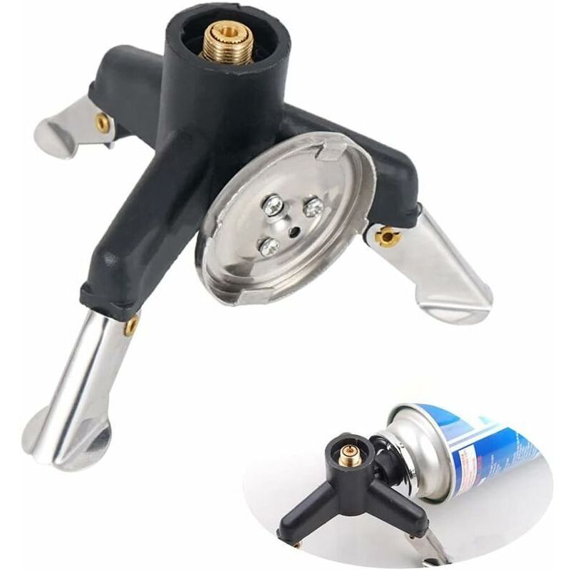 Dreieckbrenner-Adapter für den Außenbereich, Gasflaschenadapter, Gaskocher-Adapter für Gasflaschen, Zubehör für Gaskocher im Innen- und Außenbereich