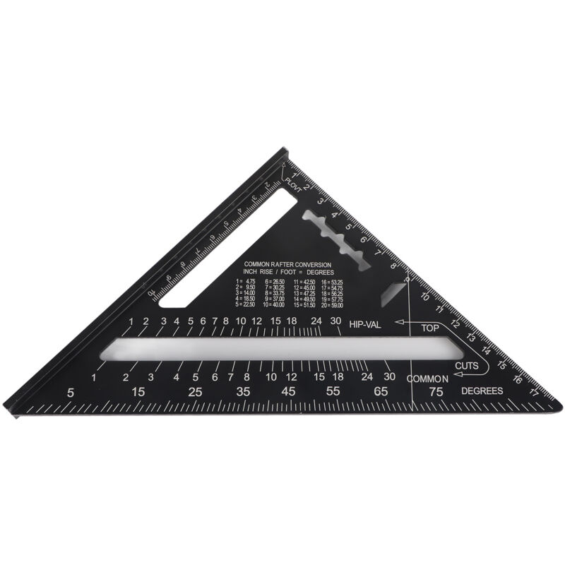 Dreieckslineal, Dreieckslineal, Dreieckslineal aus Aluminium, Dreieckszeichenlineal, Quadrat, Bürobedarf