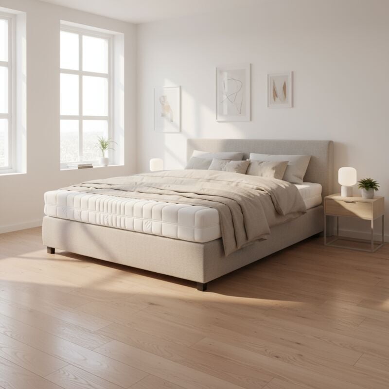 Matratze 90x200 cm H4 Matratze Comfort Fresh – 24 cm Höhe – 2 integrierte Topper