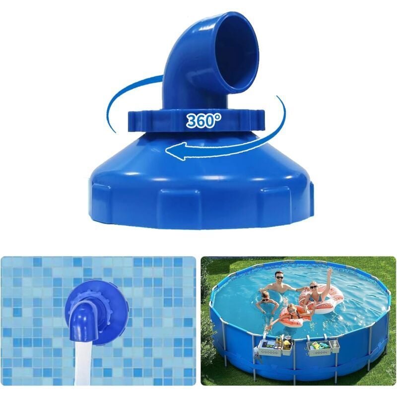 Druckdüse, Pool-Rücklaufdüse, 38/32 mm Einlassdüse, Pooldüse, Pool-Einlassdüse, für Standard-Pool-Einlassdüse, verstellbarer Düsenkopf mumu