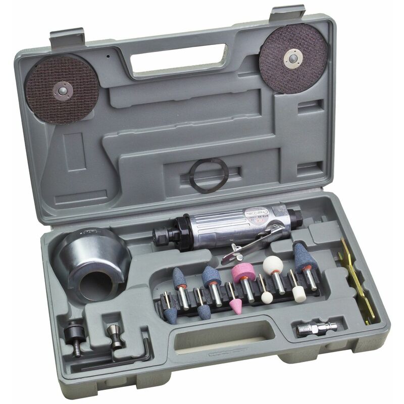 Druckluft Trennschleifer Winkelschleifer Schleifer Poliermaschine Set 20 tlg.