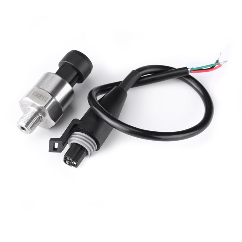 Drucksensor, Druckwandler 1 Stück 1/8NPT Wasserdrucksensor mit Stecker, für Öl Luft Luft Wasser (30 psi) (100 psi) (150 psi).