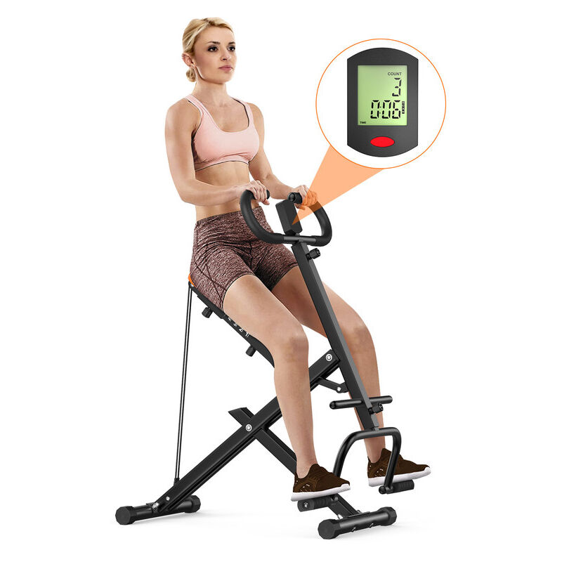 Dskeuzeew Total Crunch Fitnessgerät, Rider Machine Bauchtrainer Bauchmuskeltrainer Ab Booster Trainingsgerät für Bauchmuskeln Arme Beine Rücken Po,