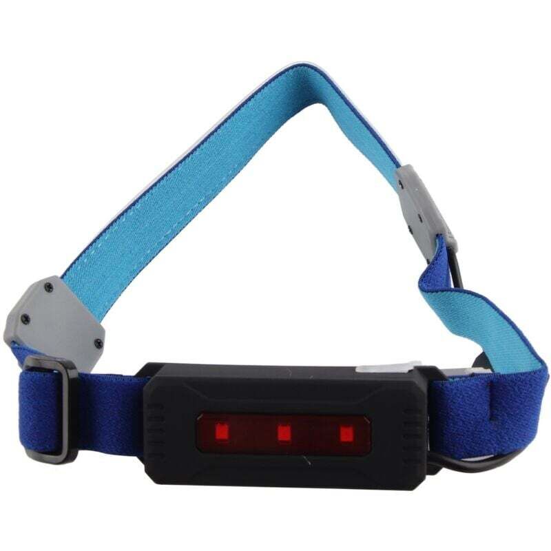 DUBUNS 1000mAh COB-LED-Stirnlampe, USB-wiederaufladbare Stirnlampe, Warnstirnlampe für Reiten und Laufen