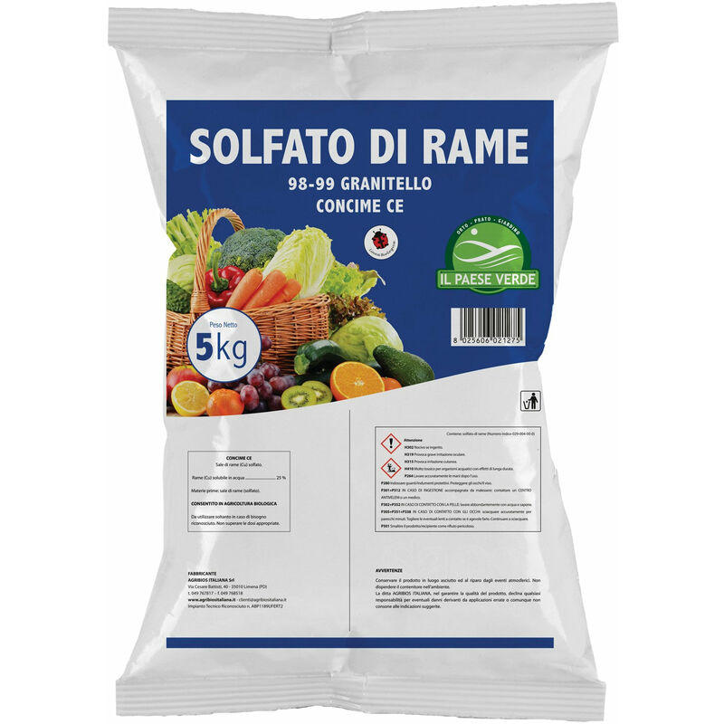 No Brand - Dünger von Pilzkupfersulfat in Granulat 5 kg Verpackung